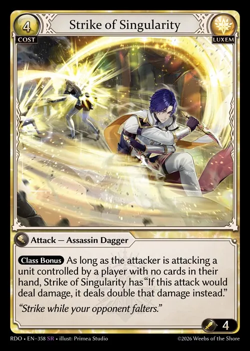 Strike of Singularity — Radiant Origins — Grand Archive