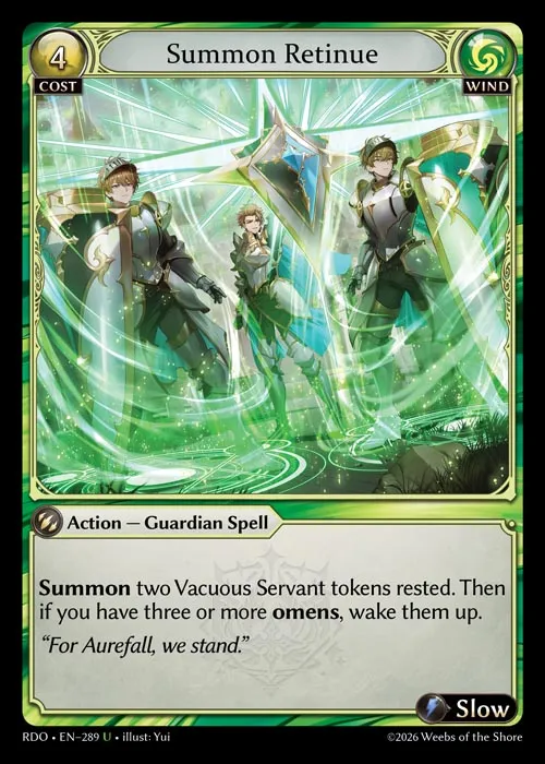 Summon Retinue — Radiant Origins — Grand Archive
