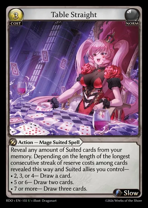 Table Straight — Radiant Origins — Grand Archive