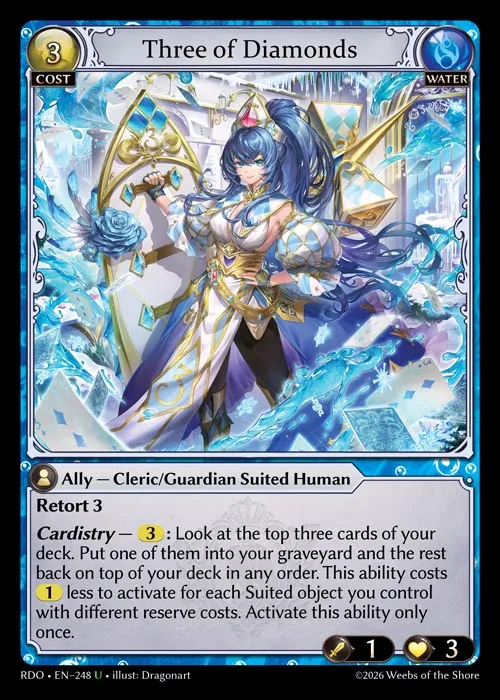 Three of Diamonds — Radiant Origins — Grand Archive TCG