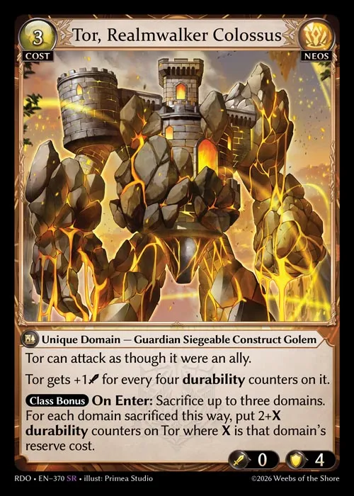 Tor, Realmwalker Colossus — Radiant Origins — Grand Archive