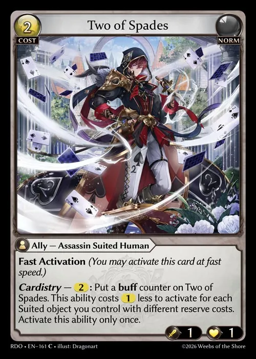 Two of Spades — Radiant Origins — Grand Archive