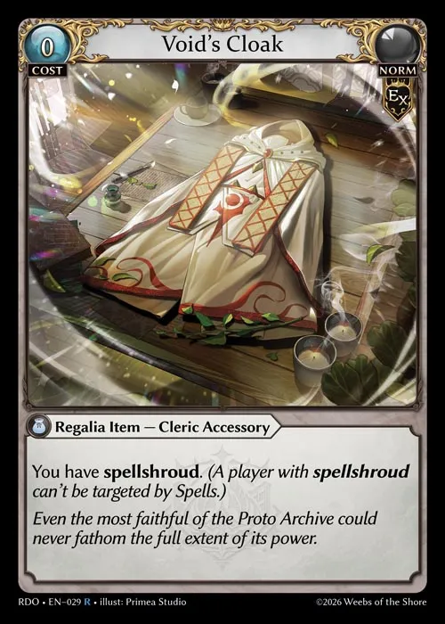 Void's Cloak — Radiant Origins — Grand Archive