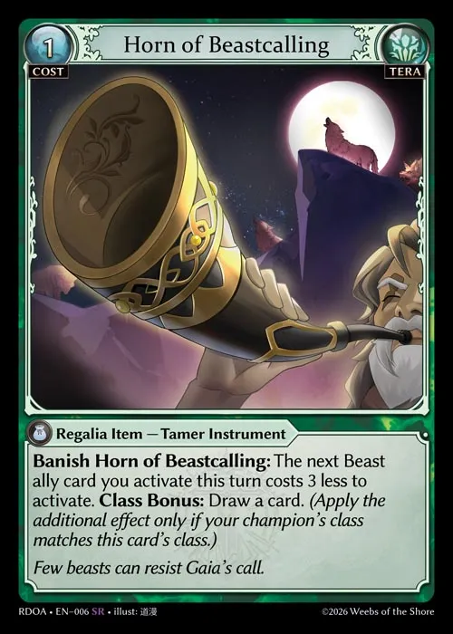 Horn of Beastcalling — Radiant Origins: Armaments — Grand Archive TCG