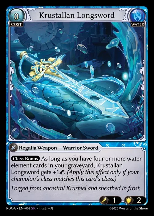 Krustallan Longsword — Radiant Origins: Armaments — Grand Archive TCG