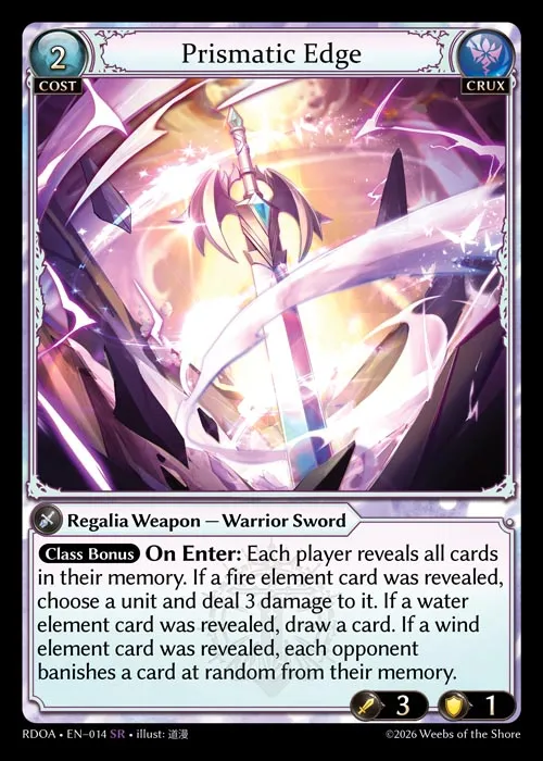 Prismatic Edge — Radiant Origins: Armaments — Grand Archive