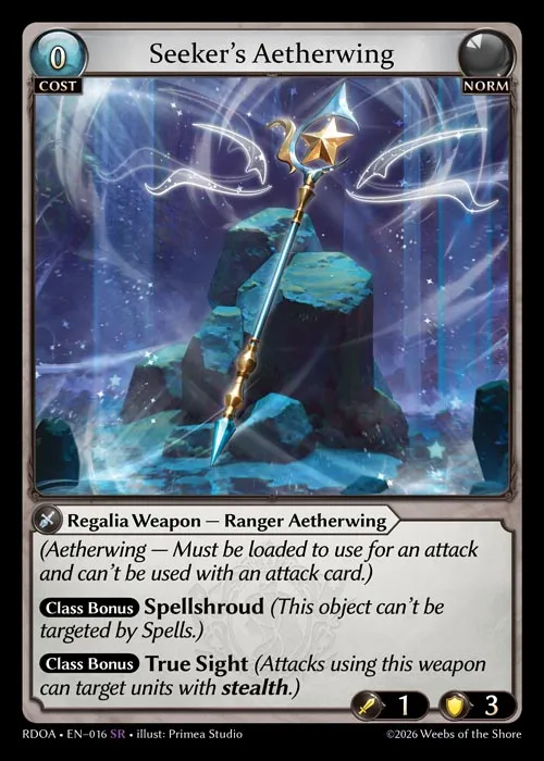 Seeker's Aetherwing — Radiant Origins: Armaments — Grand Archive TCG
