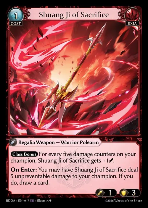 Shuang Ji of Sacrifice — Radiant Origins: Armaments — Grand Archive TCG