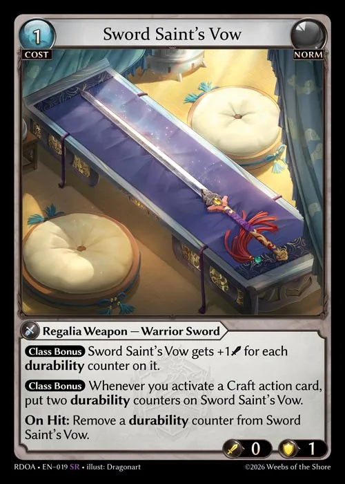 Sword Saint's Vow — Radiant Origins: Armaments — Grand Archive TCG