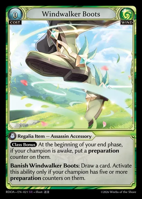 Windwalker Boots — Radiant Origins: Armaments — Grand Archive TCG