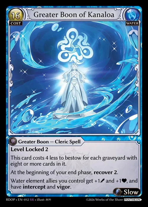 Greater Boon of Kanaloa — Radiant Origins: Pantheon — Grand Archive