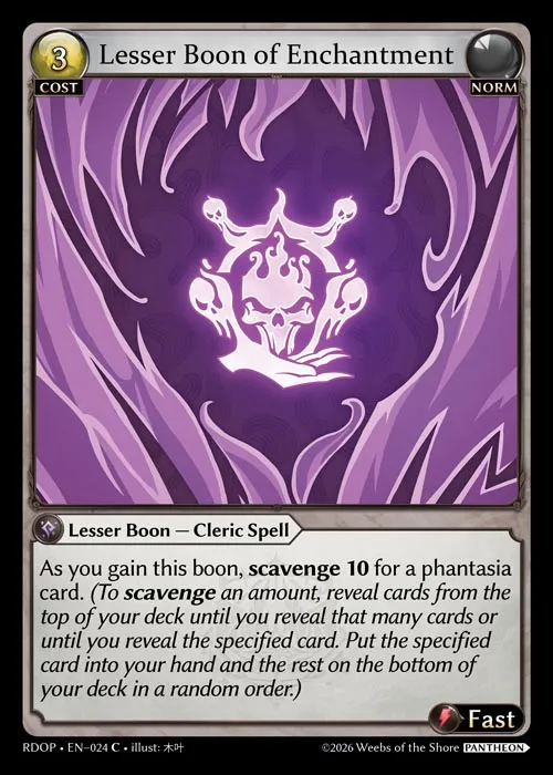 Lesser Boon of Enchantment — Radiant Origins: Pantheon — Grand Archive