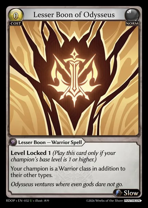 Lesser Boon of Odysseus — Radiant Origins: Pantheon — Grand Archive