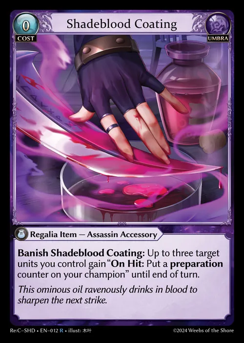 Shadeblood Coating — Re:Collection Shadowdancer — Grand Archive