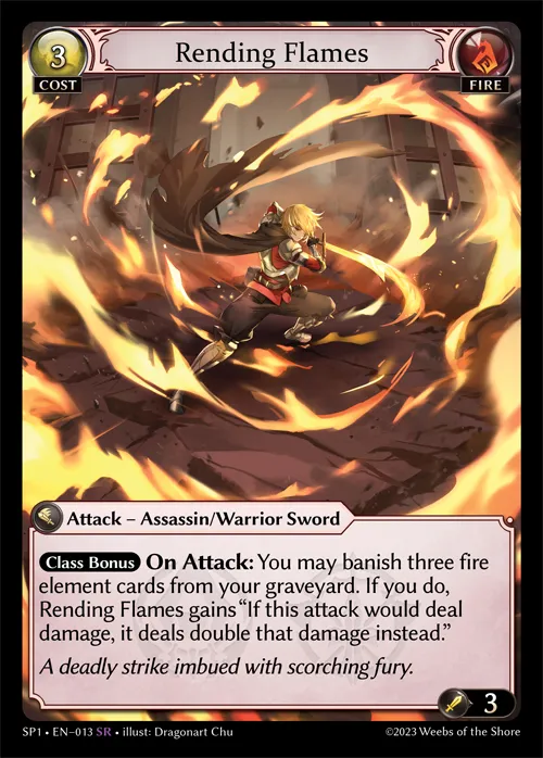 Rending Flames from Supporter Pack 1 - Grand Archive TCG