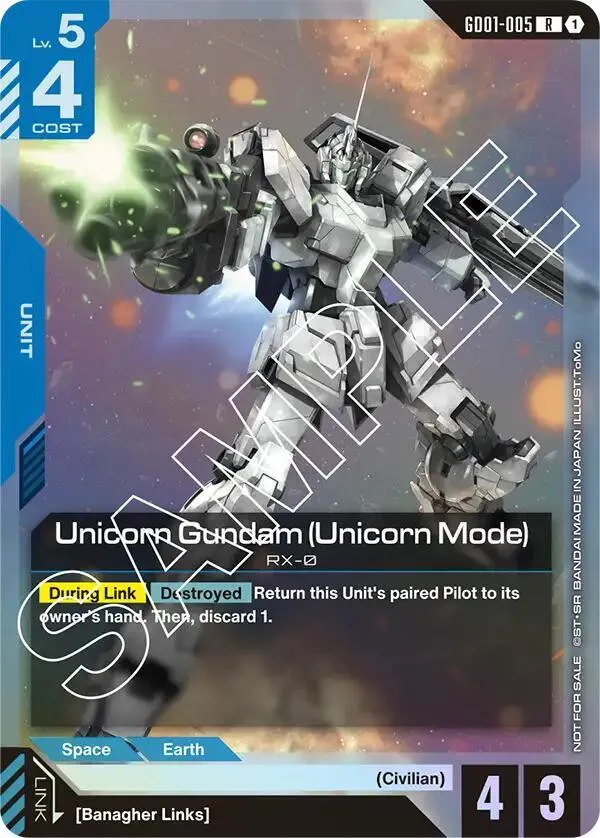 Unicorn Gundam (Unicorn Mode) (Launch Event) — Gundam Promotional Cards — Gundam Card Game