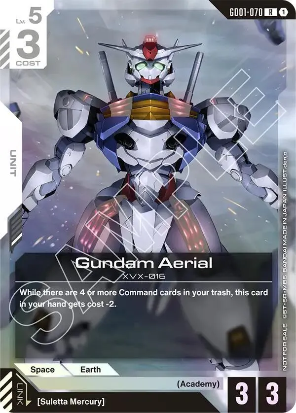 Gundam Aerial (Store Tournament Participant Pack 01) — Gundam Promotional Cards — Gundam Card Game