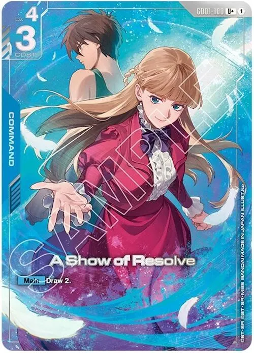 A Show of Resolve (U+) (Premium Accessory Set - Mobile Suit Gundam Wing) — Gundam Promotional Cards — Gundam Card Game