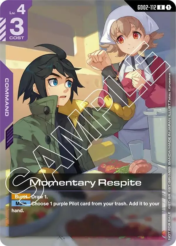 Momentary Respite (Store Tournament Participant Pack 02) — Gundam Promotional Cards — Gundam Card Game