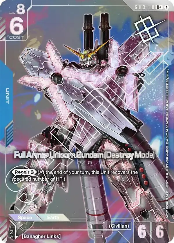 Full Armor Unicorn Gundam (Destroy Mode) (Store Tournament Winner Pack 03) — Gundam Promotional Cards — Gundam Card Game