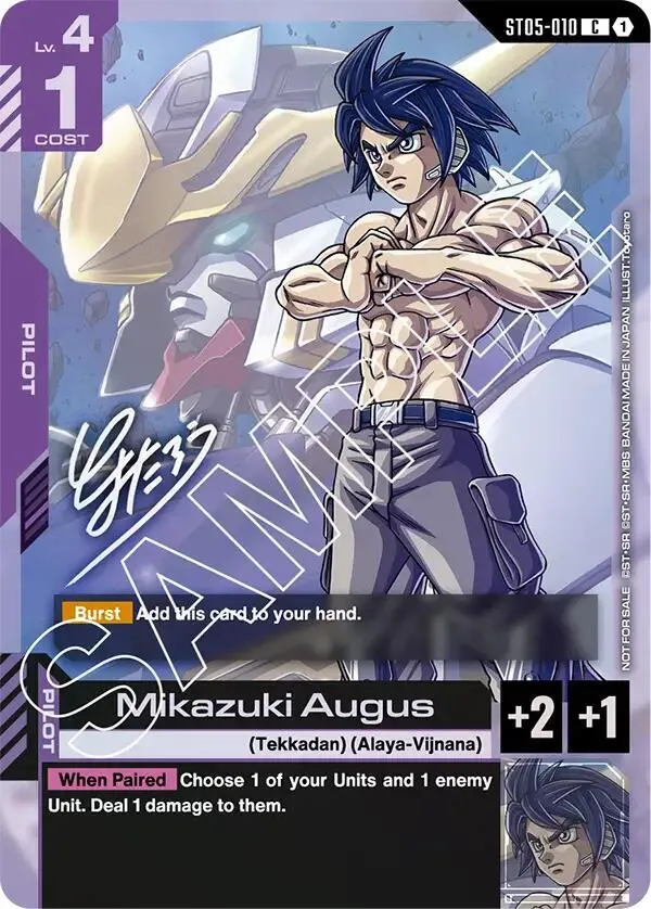 Mikazuki Augus (Event Promo) — Gundam Promotional Cards — Gundam Card Game