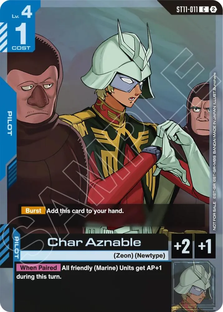 Char Aznable (ST11-ST14 Release Event) — Gundam Promotional Cards — Gundam Card Game