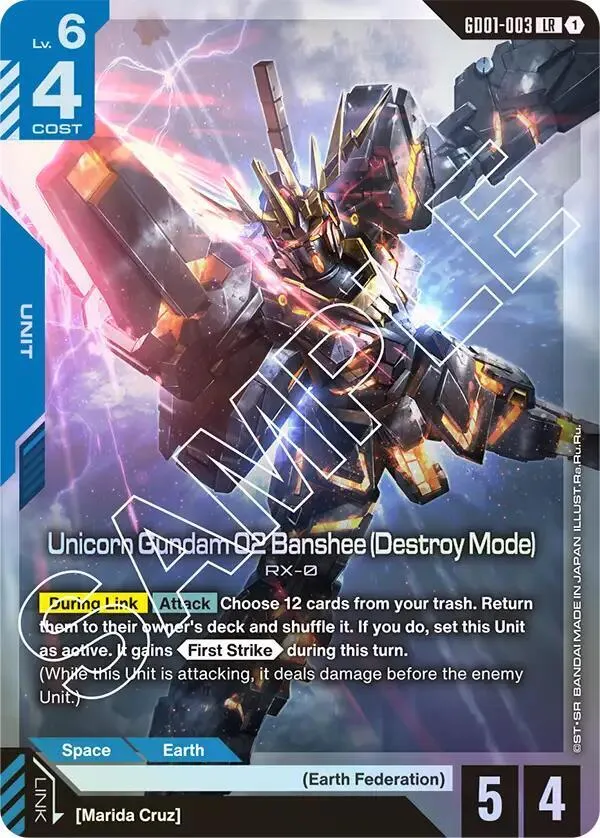Unicorn Gundam 02 Banshee (Destroy Mode) — Newtype Rising — Gundam Card Game