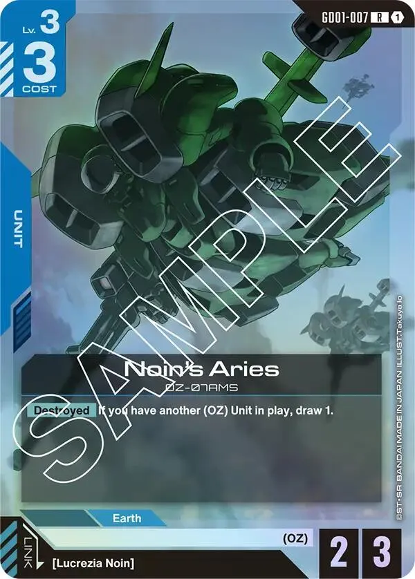 Noin's Aries — Newtype Rising — Gundam Card Game
