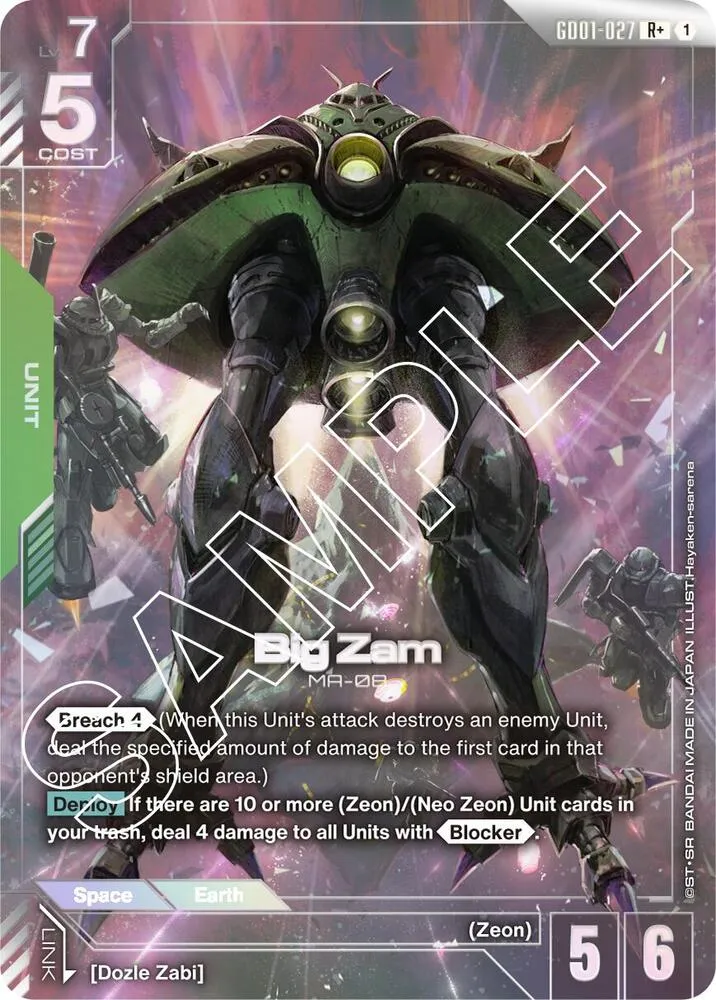 Big Zam (R+) — Newtype Rising — Gundam Card Game