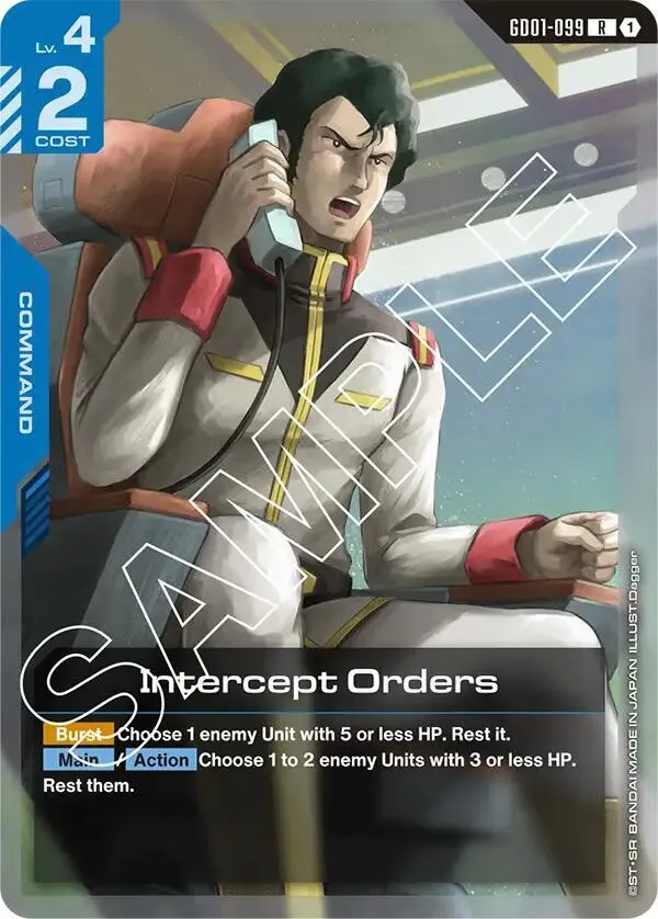 Intercept Orders — Newtype Rising — Gundam Card Game