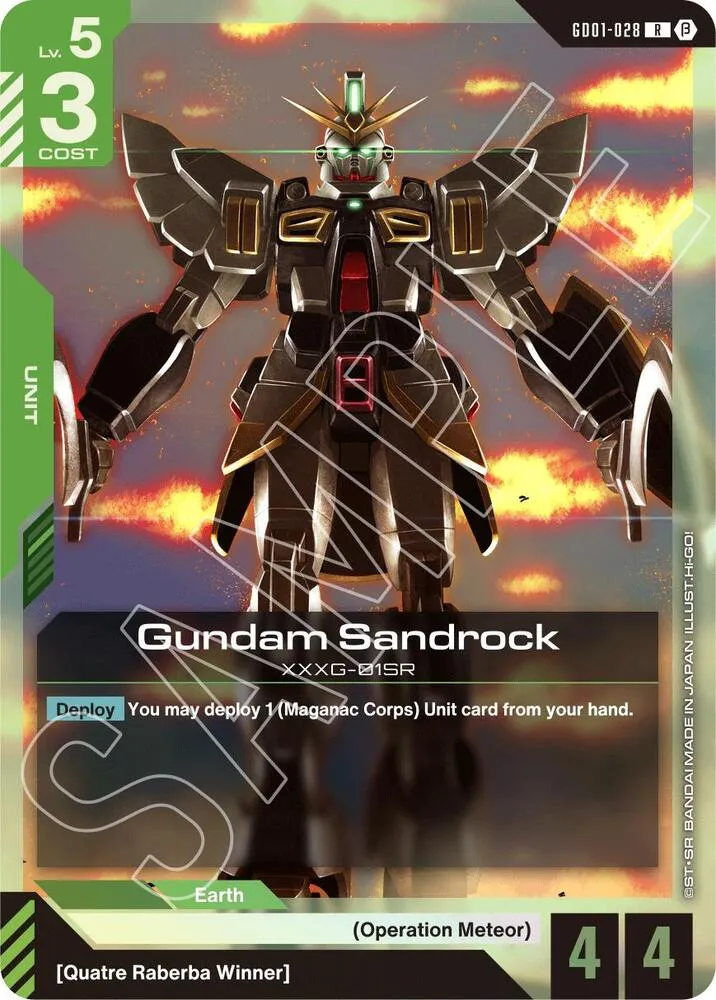 Gundam Sandrock — Edition Beta — Gundam Card Game
