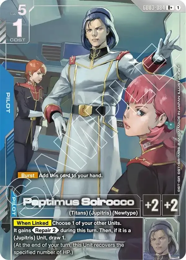 Paptimus Scirocco (R+) — Steel Requiem — Gundam Card Game