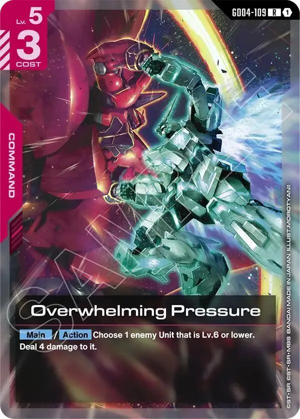 Overwhelming Pressure — Phantom Aria — Gundam Card Game