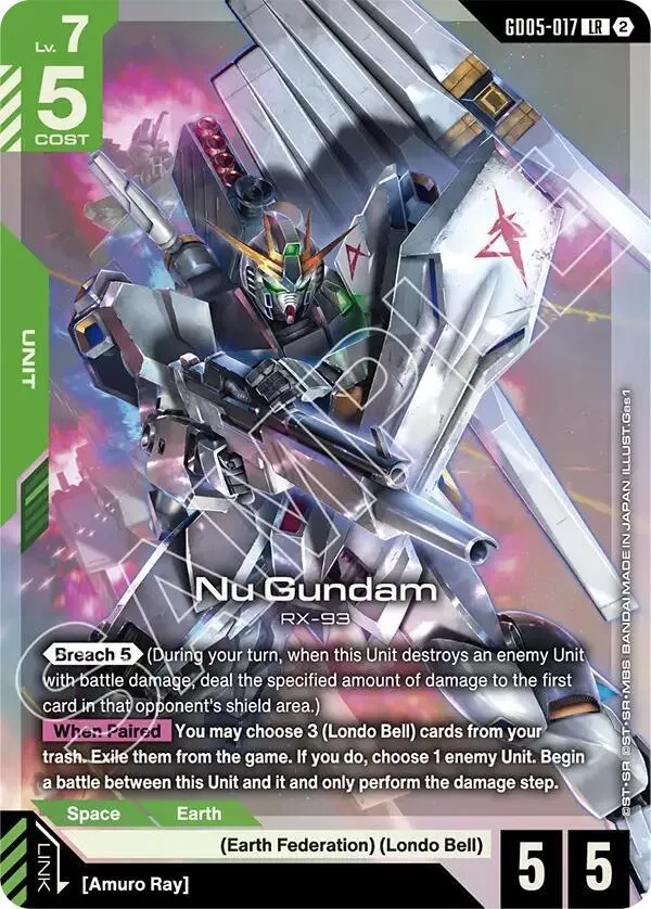 Nu Gundam (GD05-017) — Freedom Ascension — Gundam Card Game