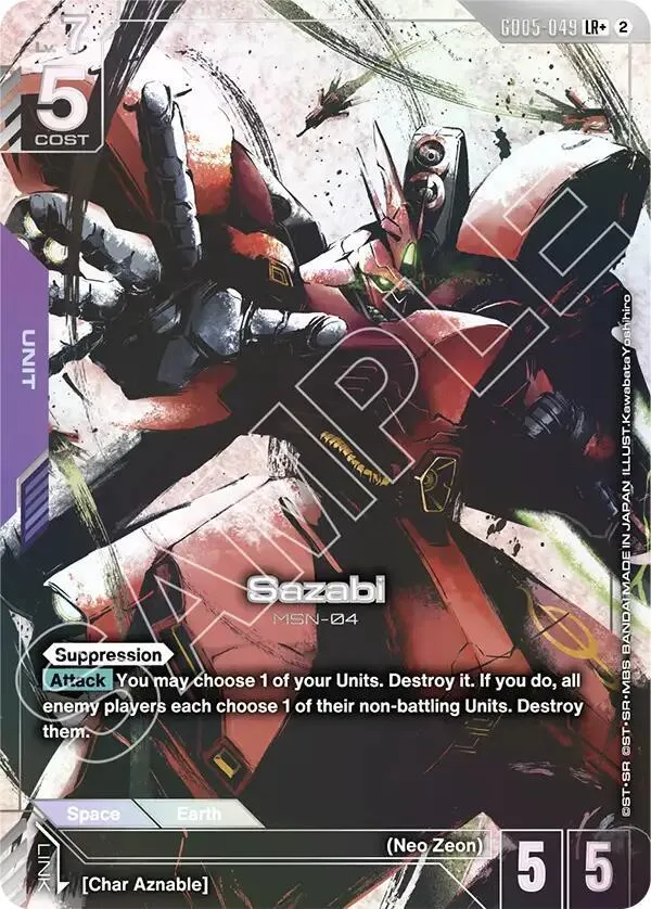 Sazabi (LR+) — Freedom Ascension — Gundam Card Game