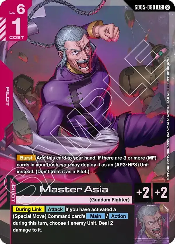 Master Asia — Freedom Ascension — Gundam Card Game