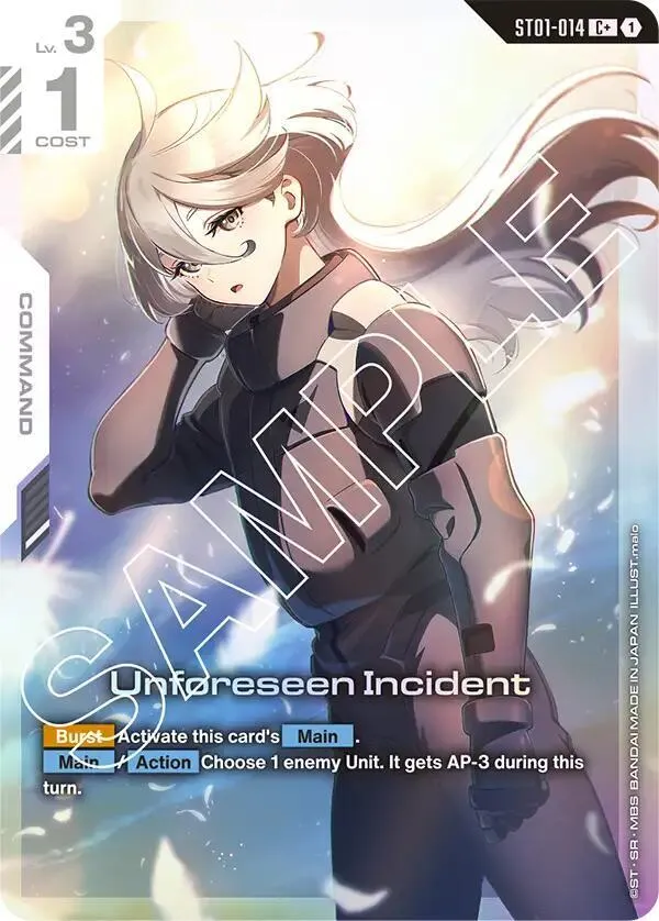 Unforeseen Incident (C+) — Starter Deck 01: Heroic Beginnings — Gundam Card Game