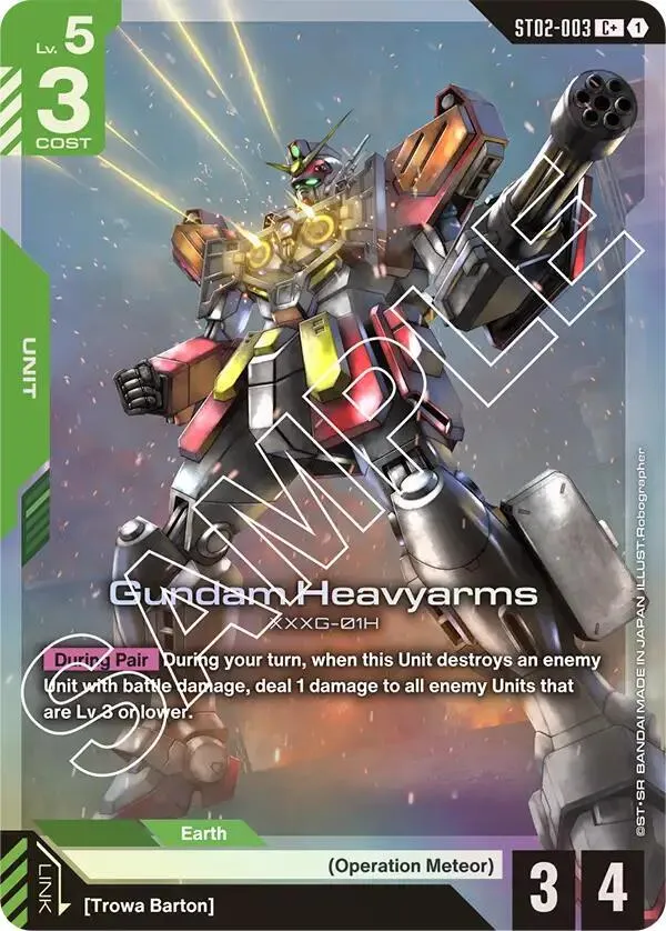 Gundam Heavyarms (C+) — Starter Deck 02: Wings of Advance — Gundam Card Game