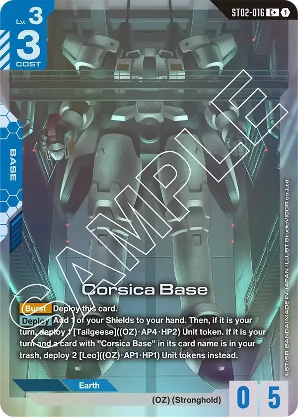 Corsica Base (C+) — Starter Deck 02: Wings of Advance — Gundam Card Game