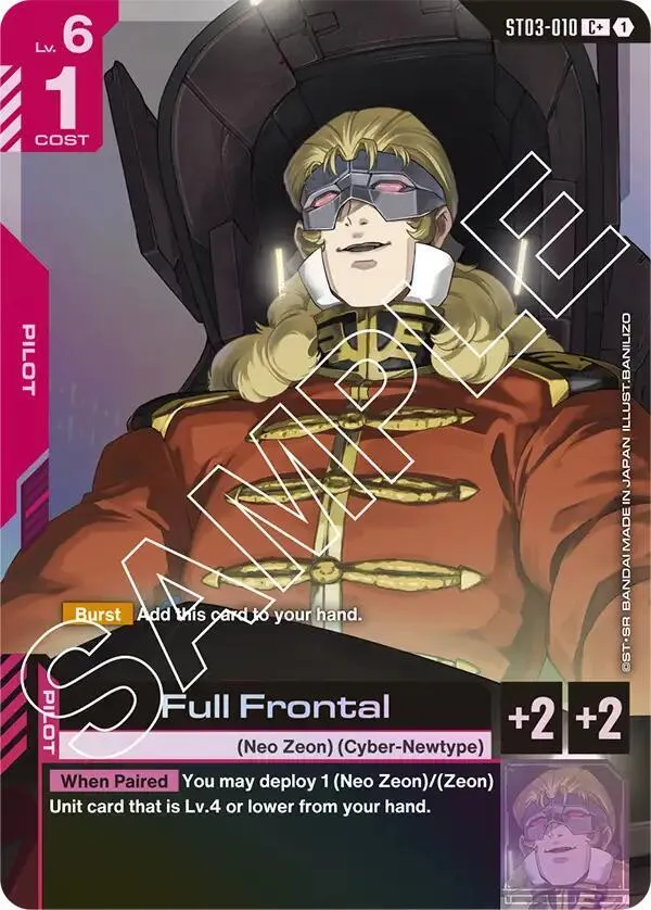 Full Frontal (C+) — Starter Deck 03: Zeon's Rush — Gundam Card Game