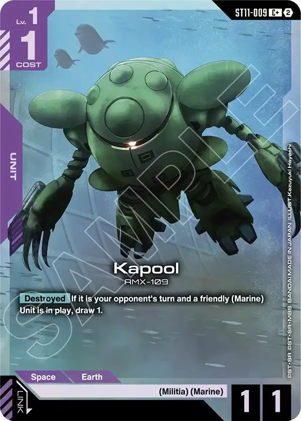 Kapool (C+) — Starter Deck 11: Aquatic Assault — Gundam Card Game