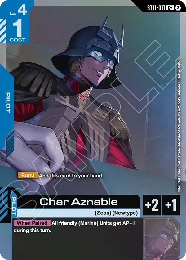 Char Aznable (C+) — Starter Deck 11: Aquatic Assault — Gundam Card Game