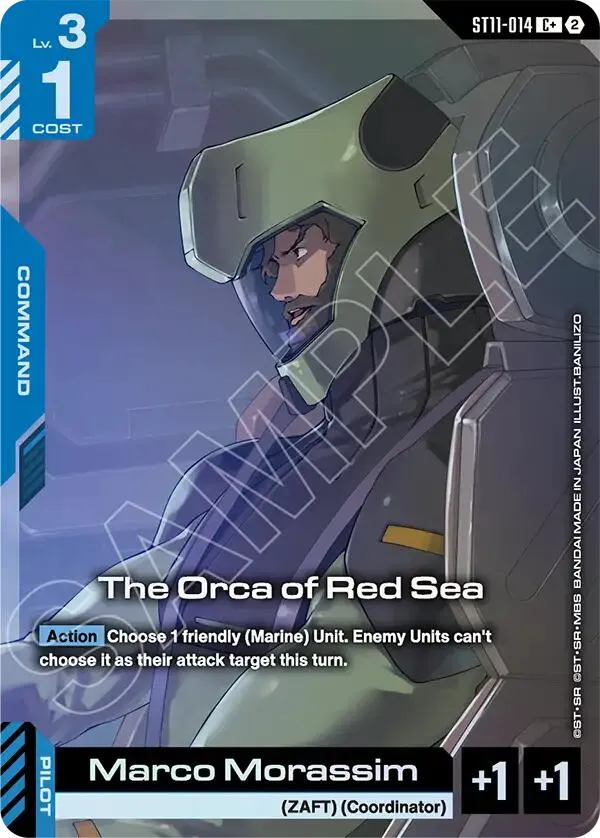 The Orca of Red Sea (C+) — Starter Deck 11: Aquatic Assault — Gundam Card Game
