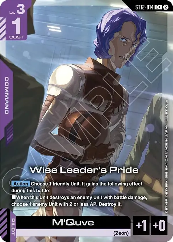 Wise Leader's Pride (C+) — Starter Deck 12: Raging Onslaught — Gundam Card Game