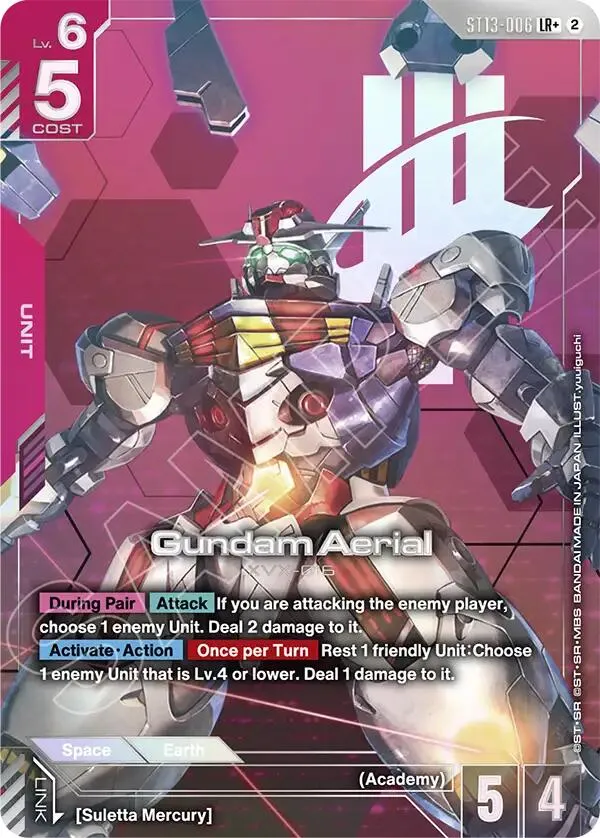 Gundam Aerial (LR+) — Starter Deck 13: Silent Barrage — Gundam Card Game