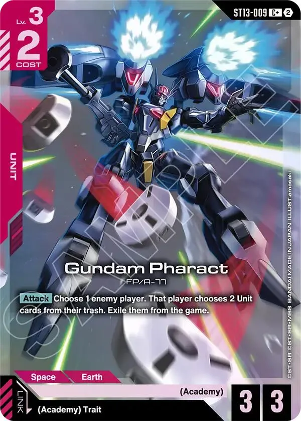 Gundam Pharact (C+) — Starter Deck 13: Silent Barrage — Gundam Card Game