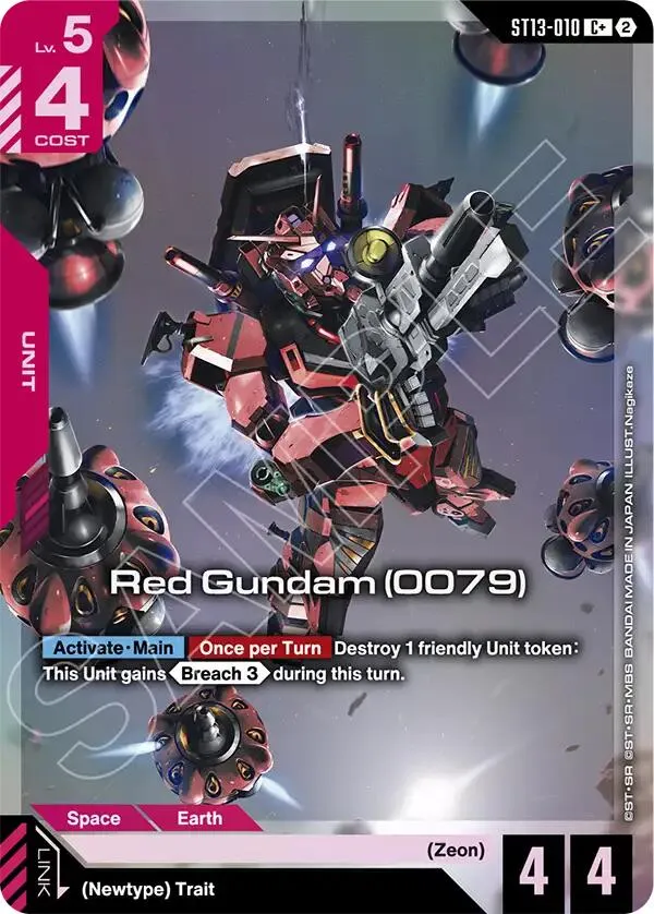 Red Gundam (0079) (C+) — Starter Deck 13: Silent Barrage — Gundam Card Game