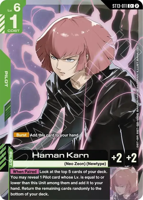 Haman Karn (C+) — Starter Deck 13: Silent Barrage — Gundam Card Game