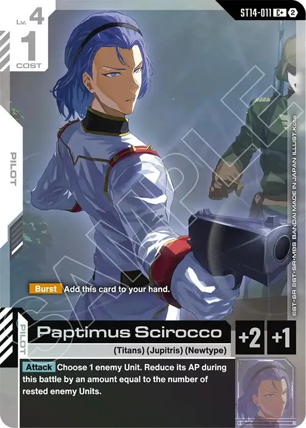 Paptimus Scirocco (C+) from Starter Deck 14: Heavy Dominion - Gundam Card Game