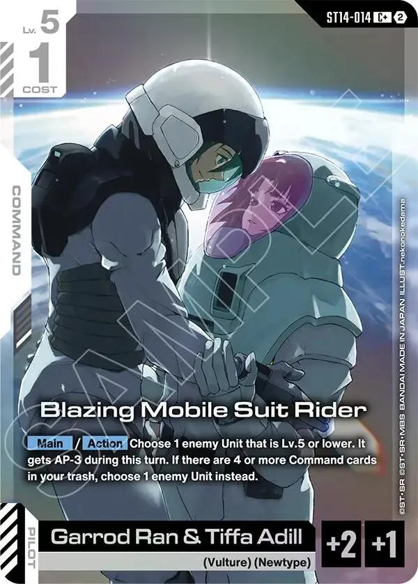 Blazing Mobile Suit Rider (C+) — Starter Deck 14: Heavy Dominion — Gundam Card Game